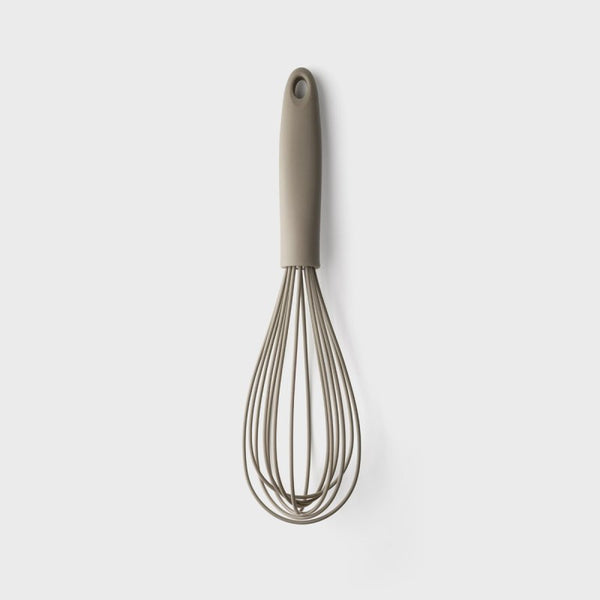 Grey 25cm silicone-coated whisk, heat resistant to 260°C, non-scratch, dishwasher safe – Keans Claremorris