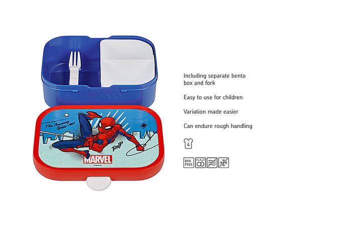 Mepal Lunch Box Campus Spider-Man design, durable and compact, perfect for kids' meals – available at Keans Claremorris.