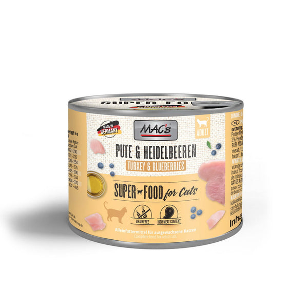 MAC's Tin Food Turkey, Beef & Blueberries 200g, grain-free, natural ingredients, no preservatives – Keans Claremorris