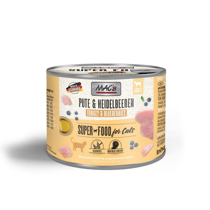 MAC's Tin Food Turkey, Beef & Blueberries 200g, grain-free, natural ingredients, no preservatives – Keans Claremorris
