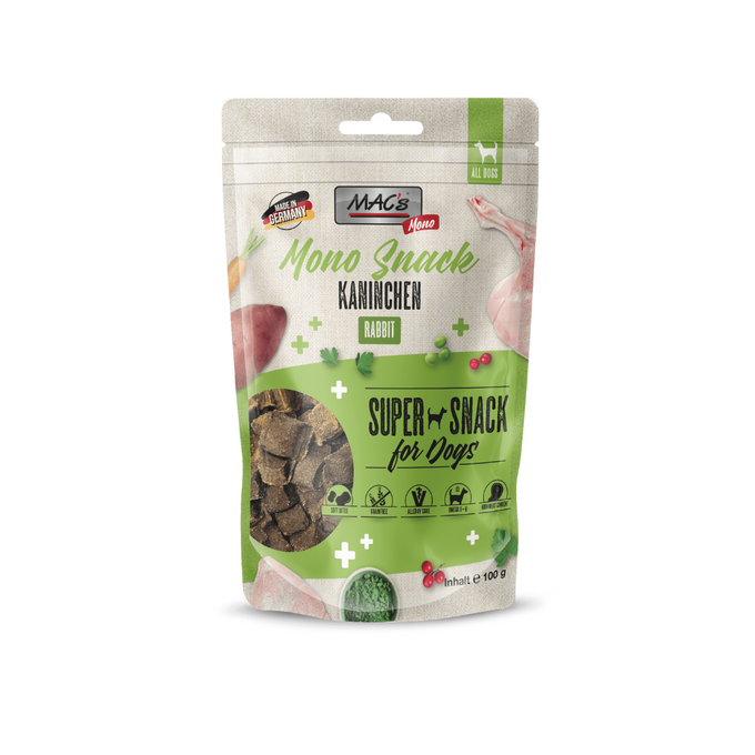 MAC's Dog Treats Rabbit 100g - Grain-free, 80% meat, omega 3 & 6, for sensitive dogs | Keans Claremorris