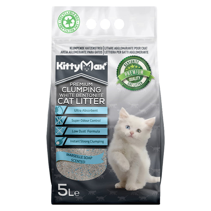 KittyMax 20L clumping cat litter with Marseille Soap scent, ultra absorbent, low dust, odor control – Keans Claremorris