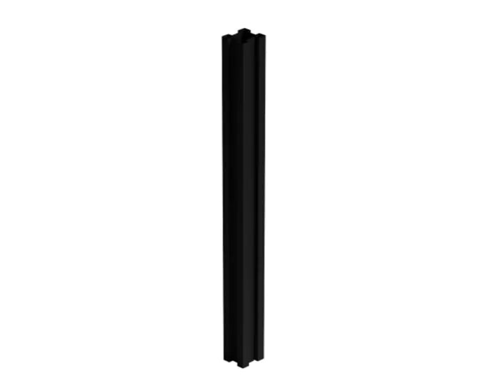 Black Smart Fence Gen2 post cover shown upright on a white background.