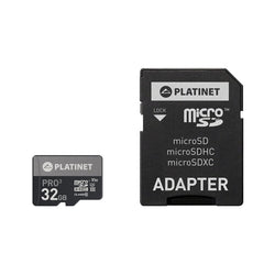 Platinet 32Gb Uhs-3 4K Micro SD Card & Adap| 440035