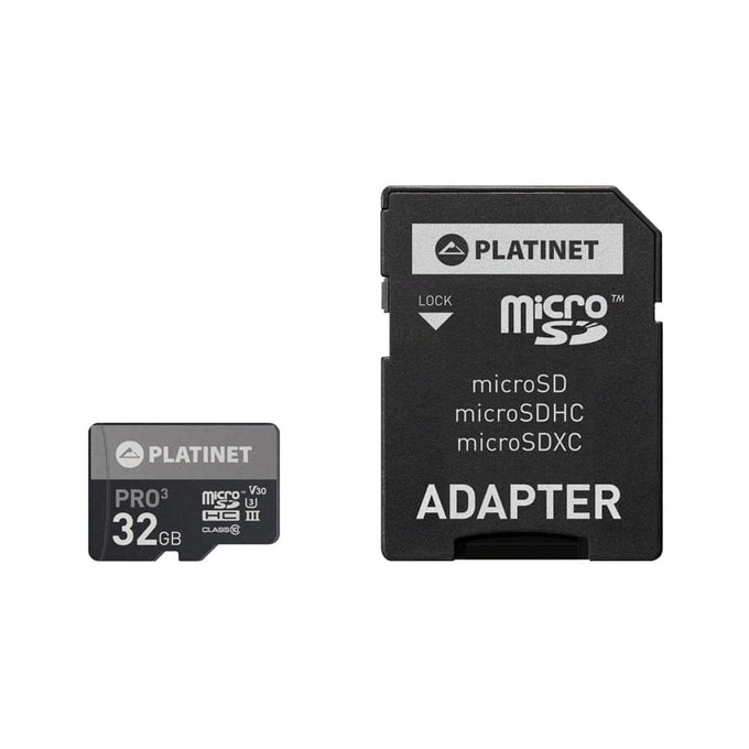 Platinet 32Gb Uhs-3 4K Micro SD Card & Adap| 440035 - Image 2
