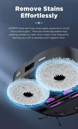 Midea V12 Auto Collector Robot Vacuum Cleaner with smart navigation, powerful suction – available at Keans Claremorris.