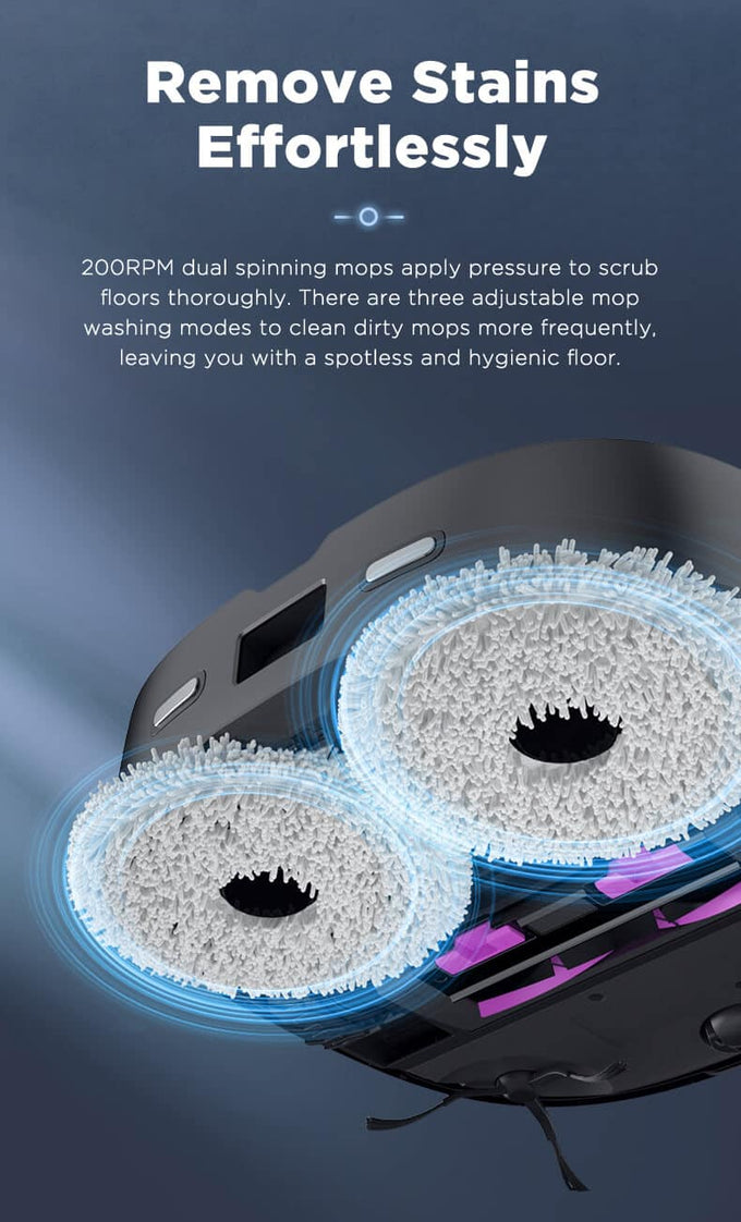 Midea V12 Auto Collector Robot Vacuum Cleaner with smart navigation, powerful suction – available at Keans Claremorris.