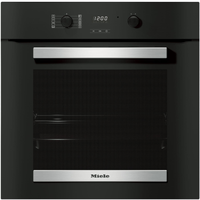 Miele H2455B built-in oven, 76L, catalytic liners, PerfectClean, black finish, digital control – available at Kean’s