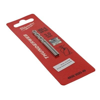 Milwaukee HSS-G Thunderweb Drill  Bit (DIN338) 3.0mm x 61mm - 2pcs