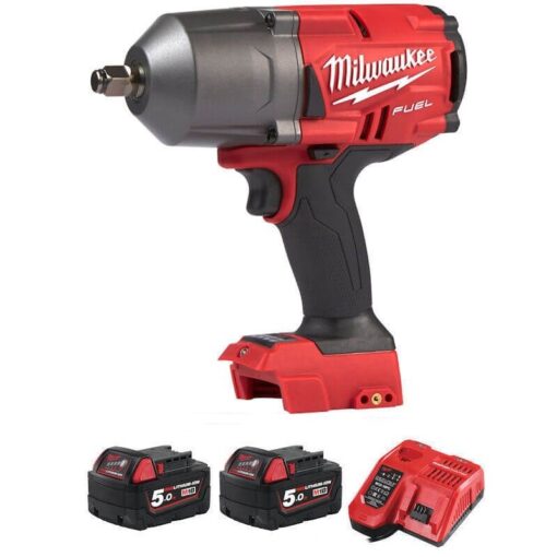 Milwaukee M18 High Torque Impact Wrench & Grease Gun Kit M18FPP2AI-502B, heavy-duty power tool set at Keans Claremorris