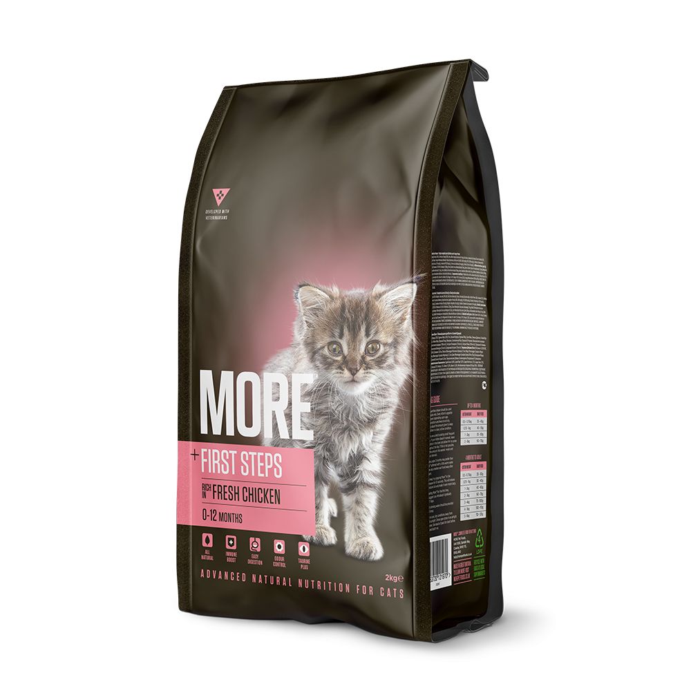 More Kitten Chicken 2kg - natural, high-protein kitten food with Omega 3, antioxidants, gentle digestion, from Keans