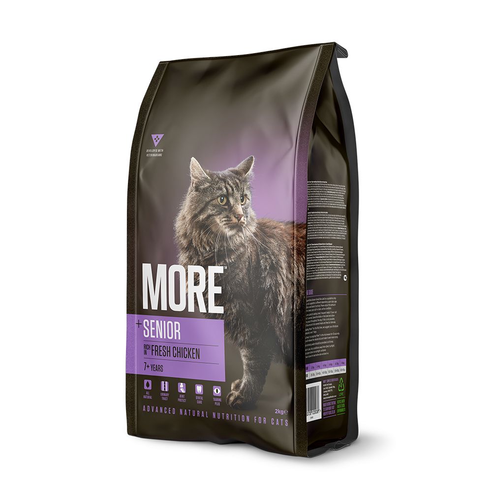More Cat Senior Chicken 2kg - natural, high protein, joint care, Omega 3, for cats 7+ | Keans Claremorris