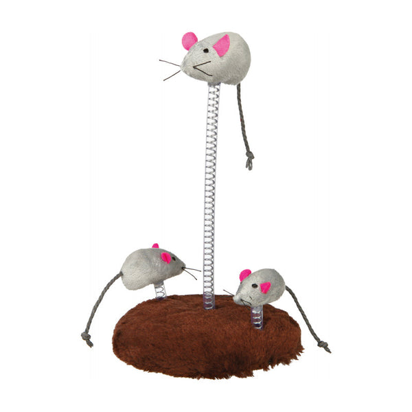 Plush Mouse Family on a Spring, 15x22 cm soft toy, perfect gift - Keans Claremorris
