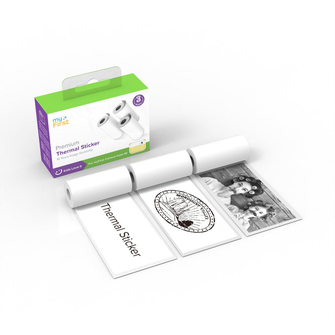 myFirst Camera Thermal Sticker for Insta 2 and Insta Wi, white, 57x26mm, sharp image, 3 rolls - Keans Claremorris