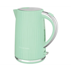 Russell Hobbs 1.7L Pistachio Green Kettle with push-button lid, water gauge, 3000W – available at Keans Claremorris