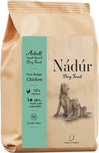 Nadur Dog Food Chicken 6kg for Small Breeds, 72% chicken, grain-free, natural ingredients, made in Ireland – Keans