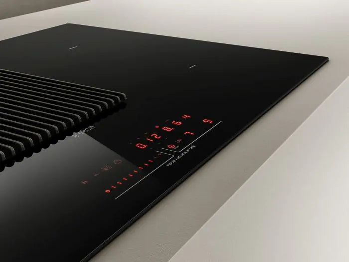 Elica NT-PRIME-S-RC 83cm black induction hob with recirculating air venting, available at Keans Claremorris.