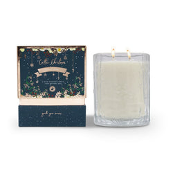 Celtic Candle Double Wick Christmas Nollaig Shona