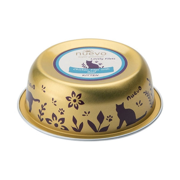 Nuevo Kitten Chicken Fillet with Beef wet cat food, 85g, high fresh meat, grain-free, no additives – Keans Claremorris