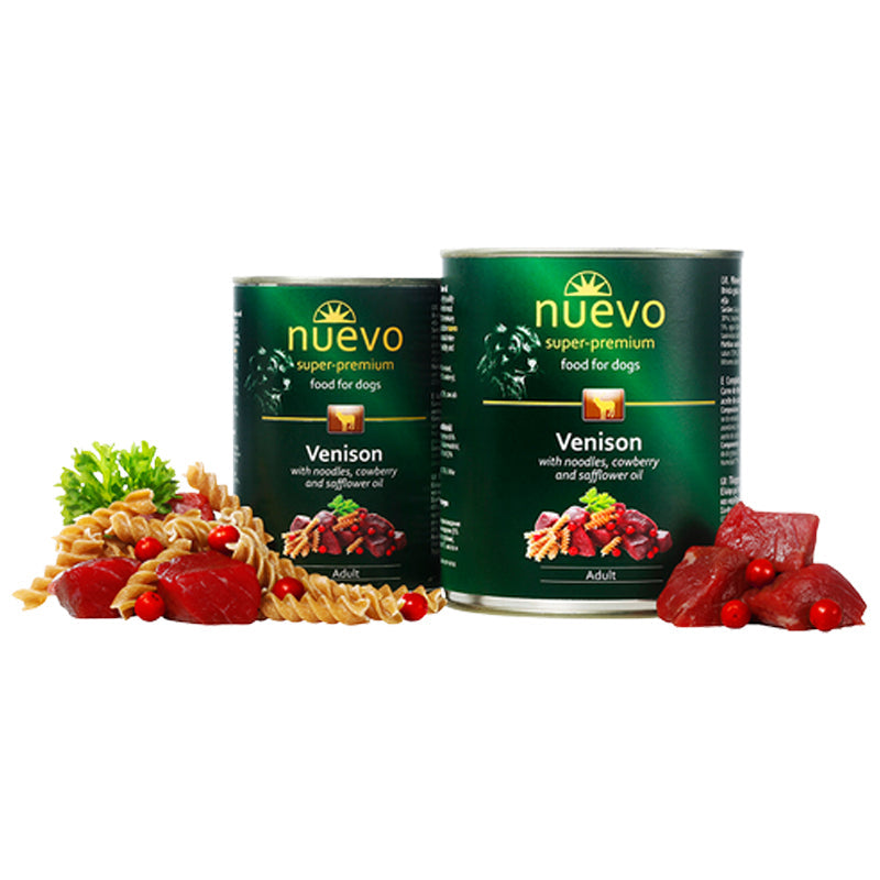 Nuevo Venison Dog Food 800g - high protein, balanced nutrition with venison & potato, healthy coat, Keans Claremorris