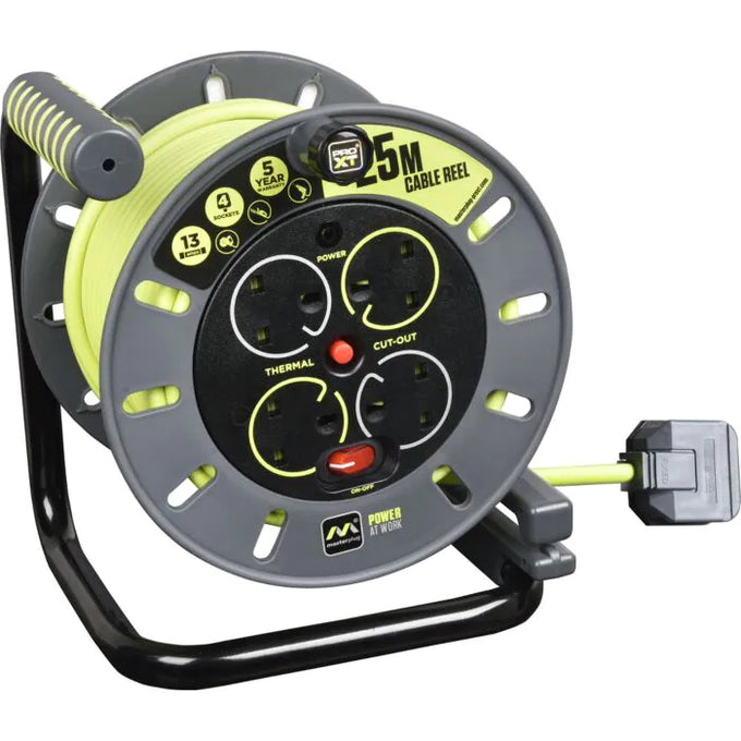 4 Socket 25M 13 Amp Medium Open Reel (Uk) - Image 1