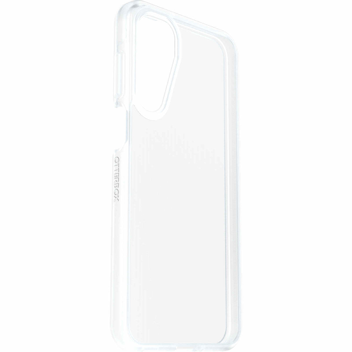 Clear OtterBox React protective case for Samsung Galaxy A16 with raised edges and slim design.