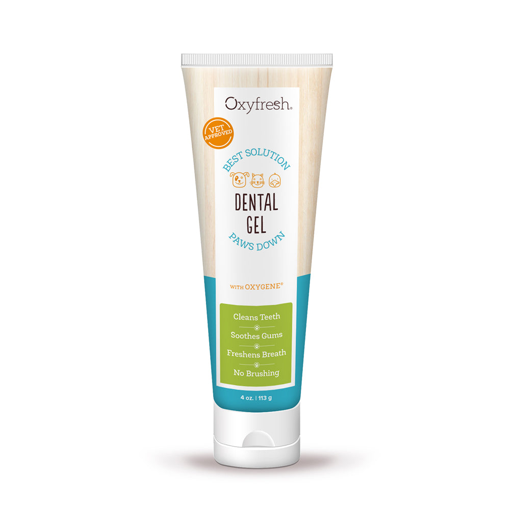 Oxyfresh Dental Gel 113g for pets, alcohol-free, non-toxic, vet approved, fights gum disease, plaque, tartar – Keans