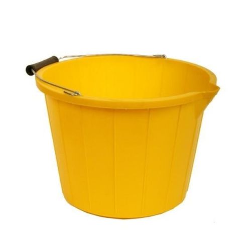 Heavy Duty Yellow Plastic Bucket - Image 1