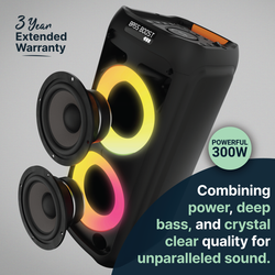 Majority P300 Party Speaker Black - Powerful Sound, Portable Design | Available at Keans Claremorris