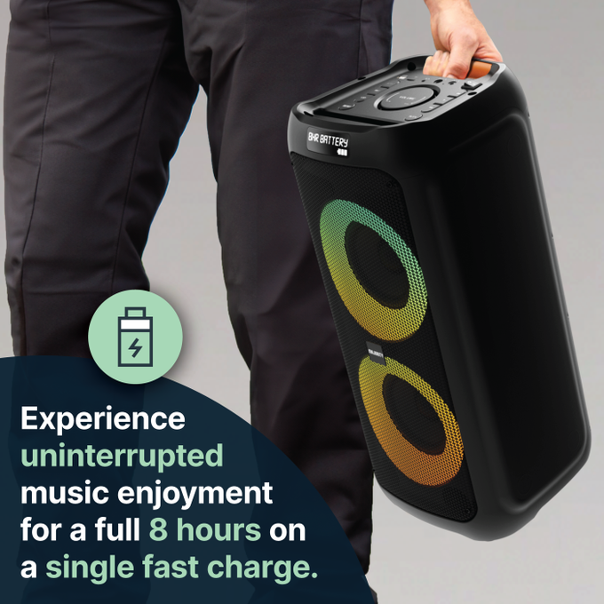 Majority P300 Party Speaker Black, Portable Bluetooth Speaker for Events – Available at Keans Claremorris