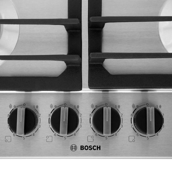 Bosch Series 6, gas hob, 60 cm, Stainless steel
