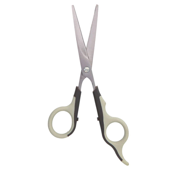 Stainless steel 18cm pet scissors with non-slip rubber grip handle for dogs, cats, and small animals - Keans Claremorris.