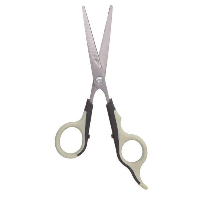 Stainless steel 18cm pet scissors with non-slip rubber grip handle for dogs, cats, and small animals - Keans Claremorris.