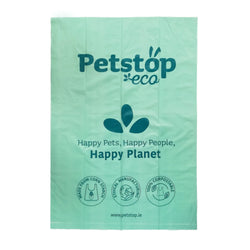 Petstop Eco Compostable Poop Bags 60 Pack – Eco-friendly dog waste bags available at Keans Claremorris