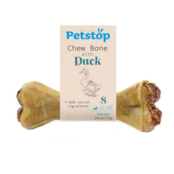 Chewing Bone Small 10cm with duck & apple, high protein, aids dental health, easily digestible - Keans Claremorris