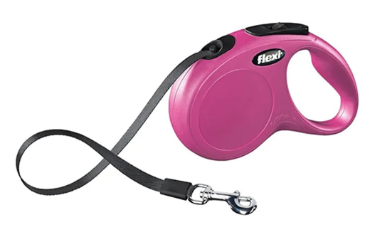 Flexi Classic Tape Medium 5m Pink dog leash, short-stroke brake, chromed hook, for dogs up to 25kg – Keans Claremorris