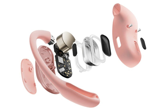 Shokz OpenFit Air Pink True Wireless Open-Ear Earbuds for Comfortable Listening | Keans Claremorris