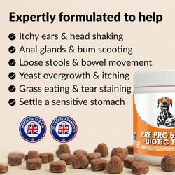 Nutri Paw Pro & Postbiotic Triple-Biotic Treats for Dogs – 120 Soft Chews