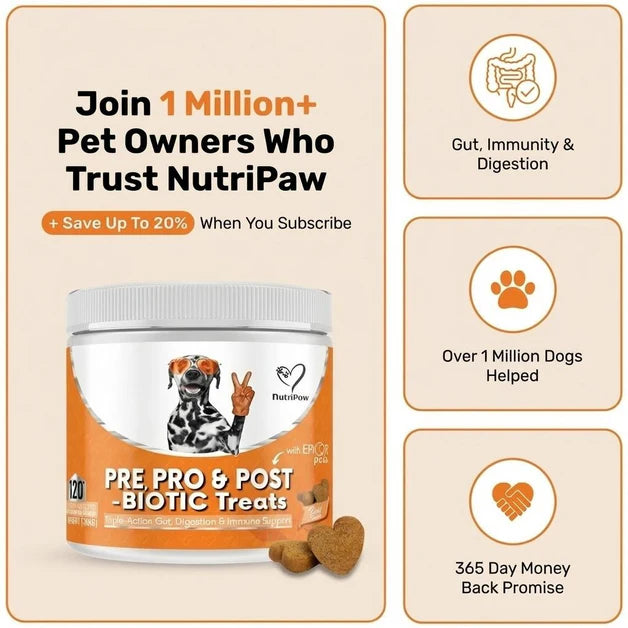 Nutri Paw Pro & Postbiotic Triple-Biotic Treats for Dogs – 120 Soft Chews - Image 7