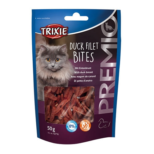 Premio Duck Filet Bites Cat Treats with 79% duck breast, no added sugar, resealable bag - Keans Claremorris