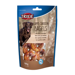 Premio Lamb Chicken Bagels 100g, 56% meat, high protein, no added sugar, resealable bag – Keans Claremorris.