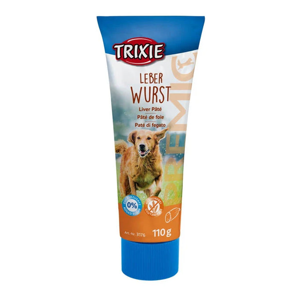 Premio Dog Treat Pâté 110g - no added sugar, reduced salt, eases medicine, flavors: liver, bacon, lamb, beef, salmon - Keans