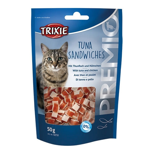 Premio Tuna Sandwiches with chicken and tuna, 30% meat, 53% fish, no added sugar, resealable bag - Keans Claremorris