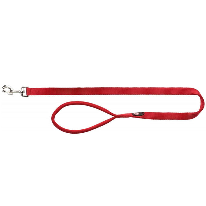 Red Premium Leash L-XL, double-layered tape, neoprene padded handle, extra loop, 1m x 25mm – Keans Claremorris