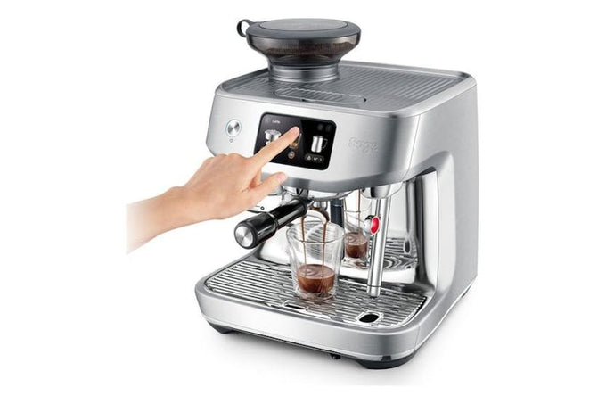 Sage Oracle Jet SES985BSS4GUK1 stainless steel coffee machine with advanced features | Keans Claremorris