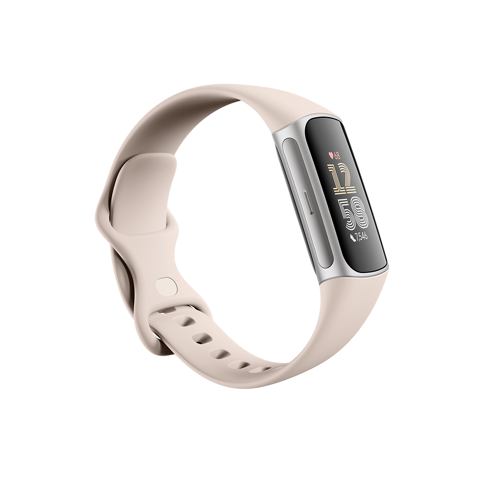 Fitbit Charge 6 Silver fitness tracker with heart rate, GPS, SpO2, ECG, sleep tracking, and Google apps – Keans Claremorris.