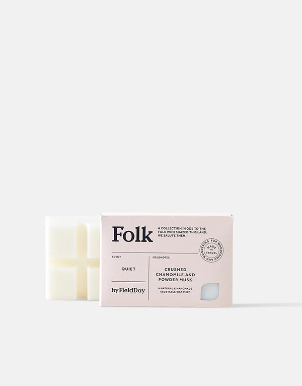 Quiet Folk 75g vegan vegetable wax melts in recyclable packaging, cruelty-free, sustainable, by Keans Claremorris