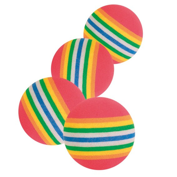Cat Rainbow Balls 3.5cm foam set of 4 colorful toys for cats - Keans Claremorris