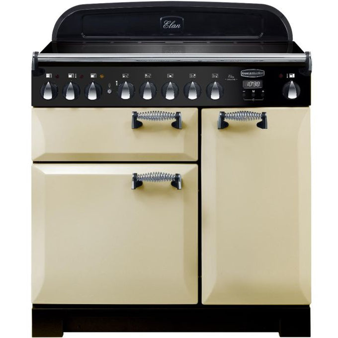 Rangemaster Elan Deluxe 90 Induction Cooker with sleek design, fast heating – available at Keans Claremorris.