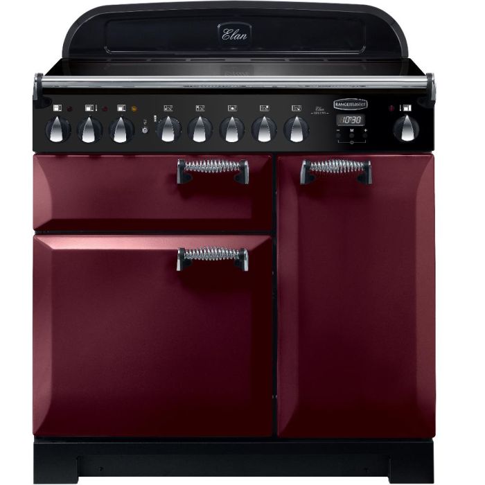 Rangemaster Elan Deluxe 90 Induction Cooker with touch controls, sleek black finish – available at Keans Claremorris.